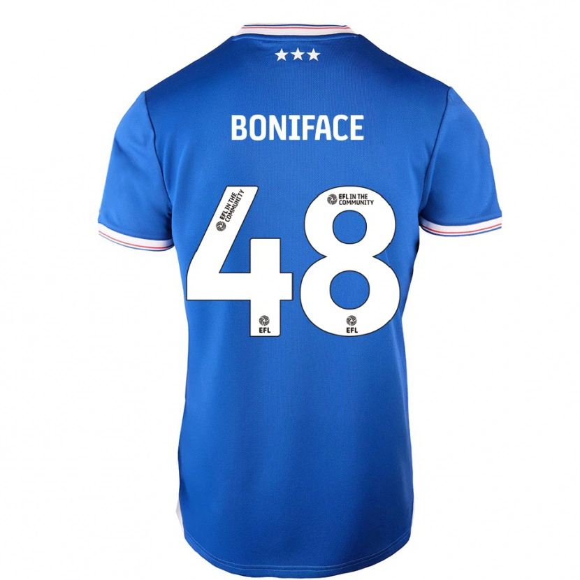 Danxen Heren Somto Boniface #48 Blauw Wit Thuisshirt Thuistenue 2025/26 T-Shirt
