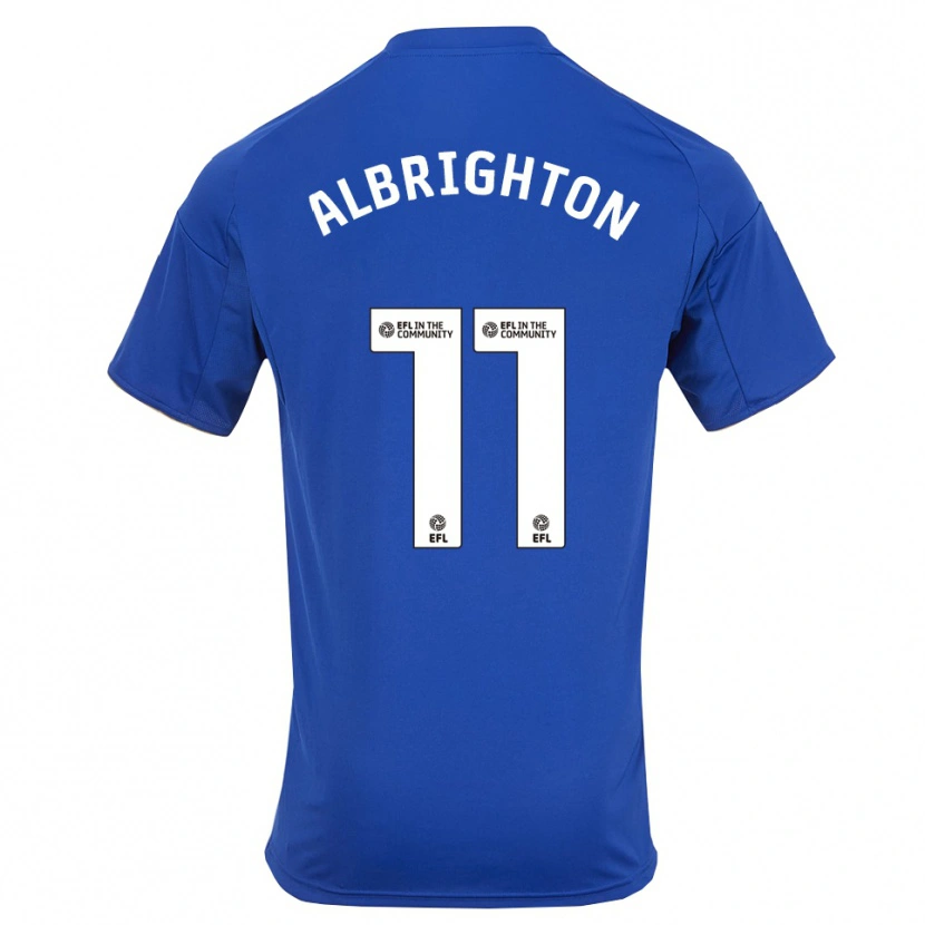 Danxen Heren Marc Albrighton #11 Blauw Goud Thuisshirt Thuistenue 2025/26 T-Shirt