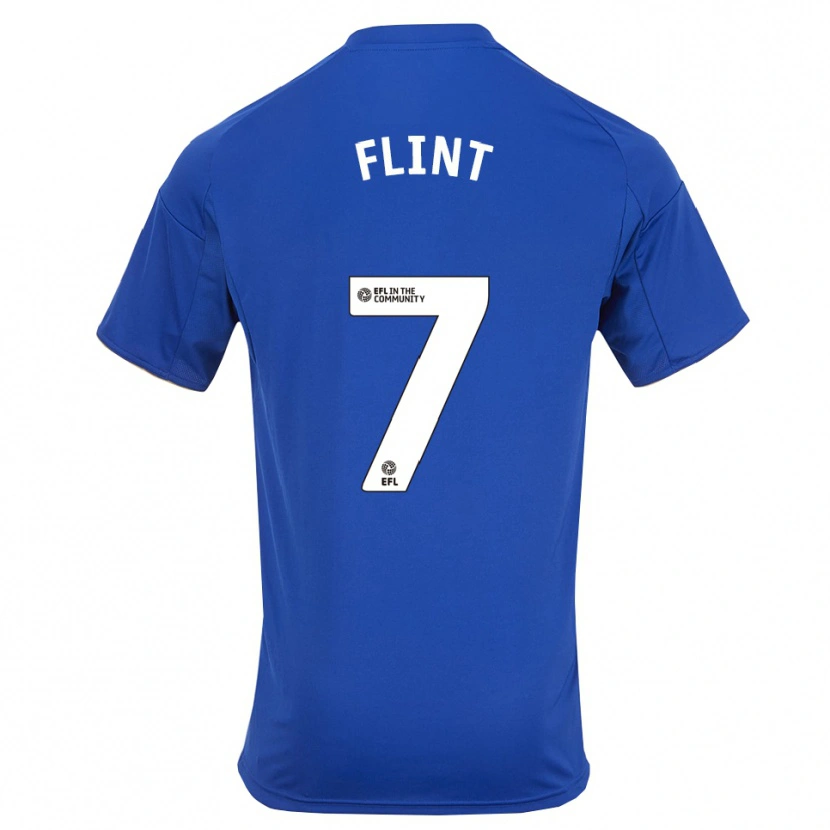 Danxen Heren Natasha Flint #7 Blauw Goud Thuisshirt Thuistenue 2025/26 T-Shirt