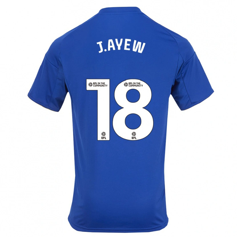 Danxen Heren Jordan Ayew #18 Blauw Goud Thuisshirt Thuistenue 2025/26 T-Shirt