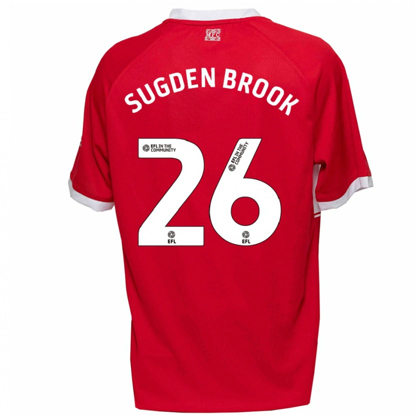 Danxen Heren Darcie Sugden-Brook #26 Rood Wit Thuisshirt Thuistenue 2025/26 T-Shirt