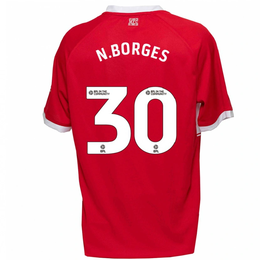 Danxen Heren Neto Borges #30 Rood Wit Thuisshirt Thuistenue 2025/26 T-Shirt