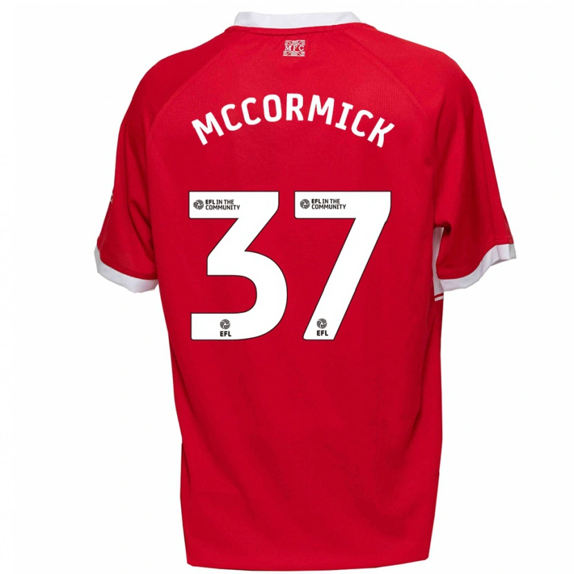 Danxen Heren George Mccormick #37 Rood Wit Thuisshirt Thuistenue 2025/26 T-Shirt