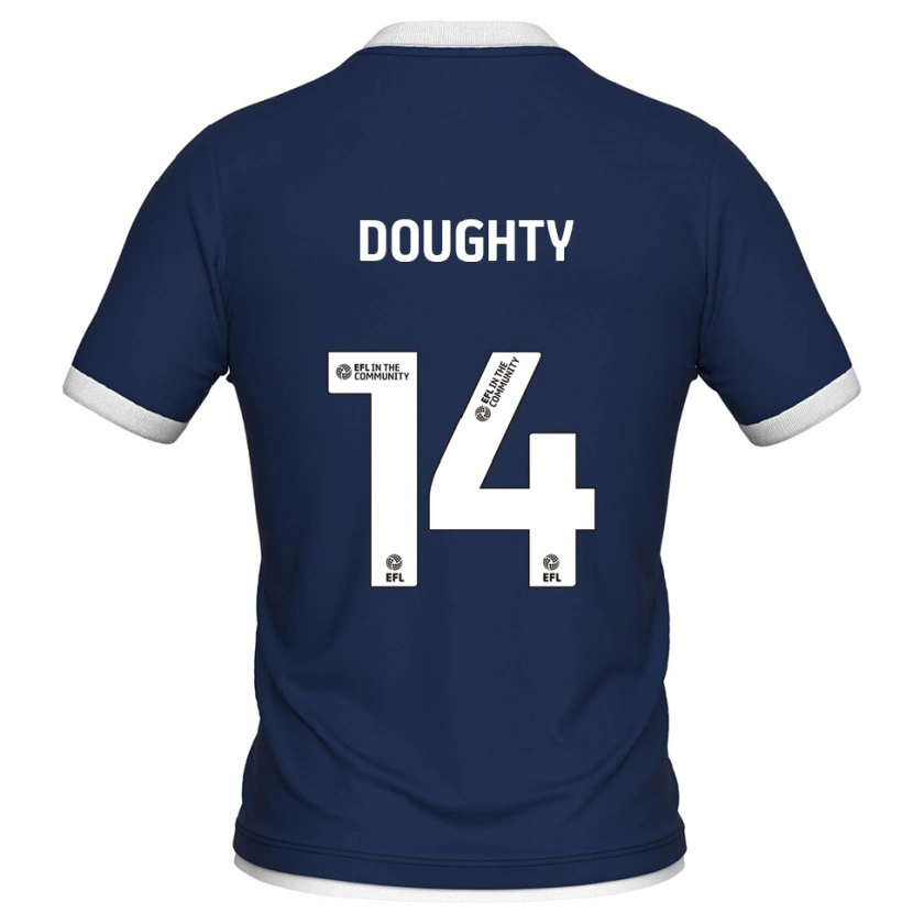 Danxen Heren Alfie Doughty #14 Marine Wit Thuisshirt Thuistenue 2025/26 T-Shirt