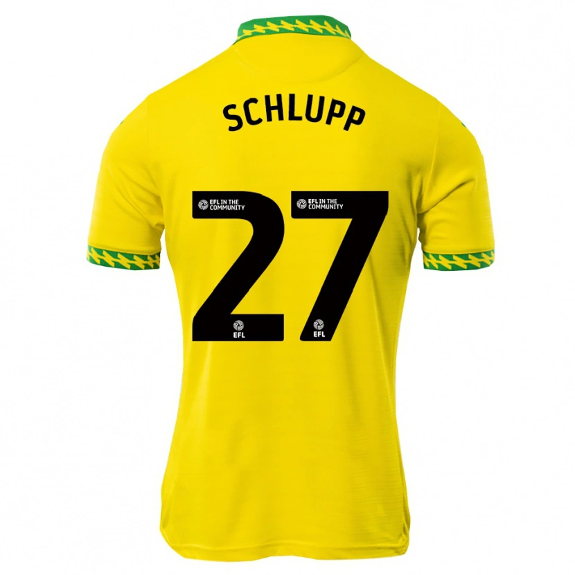 Danxen Heren Jeffrey Schlupp #27 Wit Groen Thuisshirt Thuistenue 2025/26 T-Shirt
