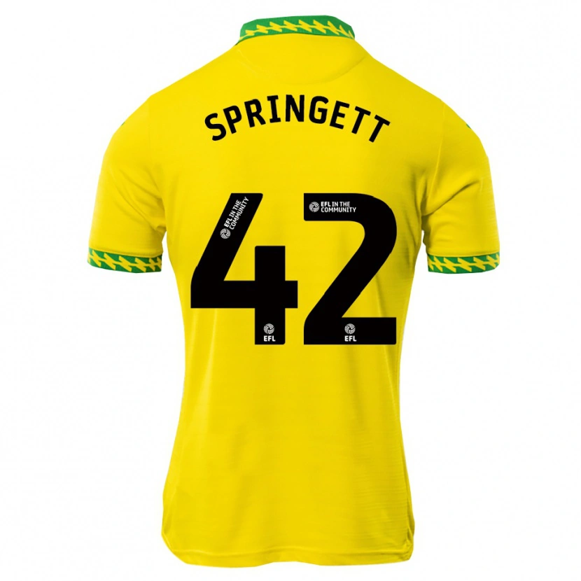 Danxen Heren Tony Springett #42 Wit Groen Thuisshirt Thuistenue 2025/26 T-Shirt