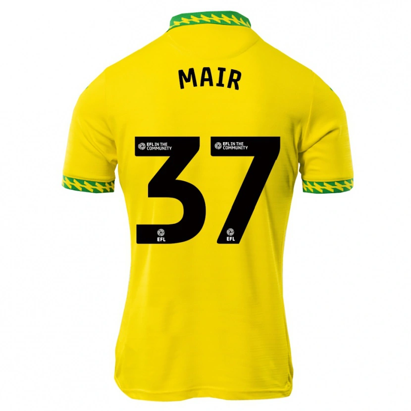 Danxen Heren Archie Mair #37 Wit Groen Thuisshirt Thuistenue 2025/26 T-Shirt