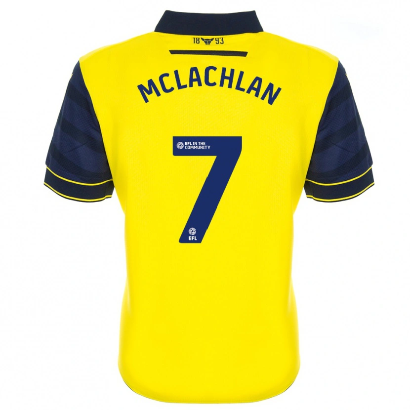 Danxen Heren Daisy Mclachlan #7 Geel Marine Thuisshirt Thuistenue 2025/26 T-Shirt