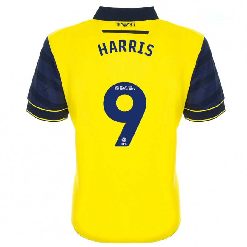 Danxen Heren Mark Harris #9 Geel Marine Thuisshirt Thuistenue 2025/26 T-Shirt