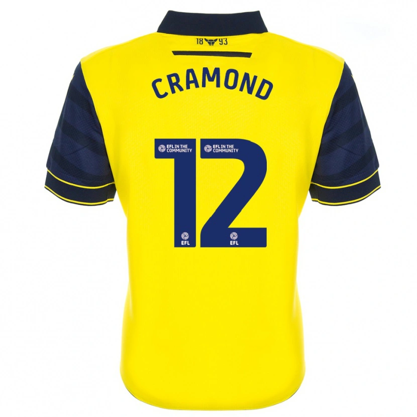 Danxen Heren Charlie Cramond #12 Geel Marine Thuisshirt Thuistenue 2025/26 T-Shirt