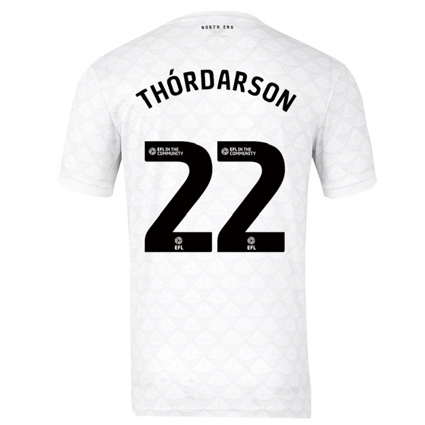 Danxen Heren Stefán Teitur Thórdarson #22 Wit Rood Thuisshirt Thuistenue 2025/26 T-Shirt