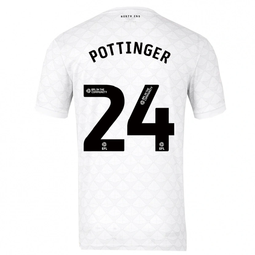 Danxen Heren Kaya Pottinger #24 Wit Rood Thuisshirt Thuistenue 2025/26 T-Shirt