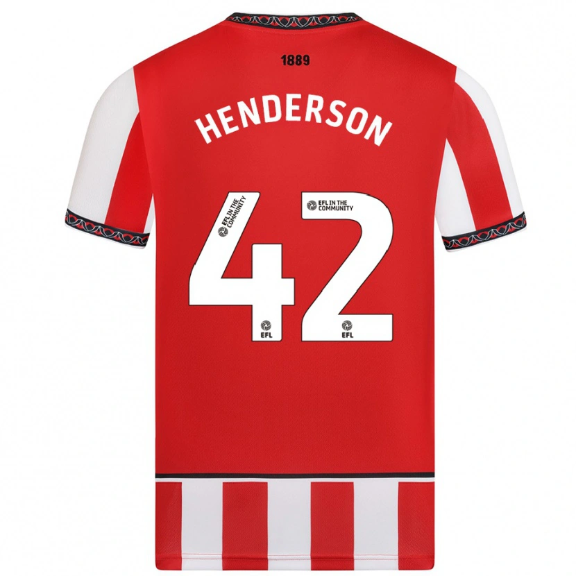 Danxen Heren Peyton Henderson #42 Rood Wit Thuisshirt Thuistenue 2025/26 T-Shirt