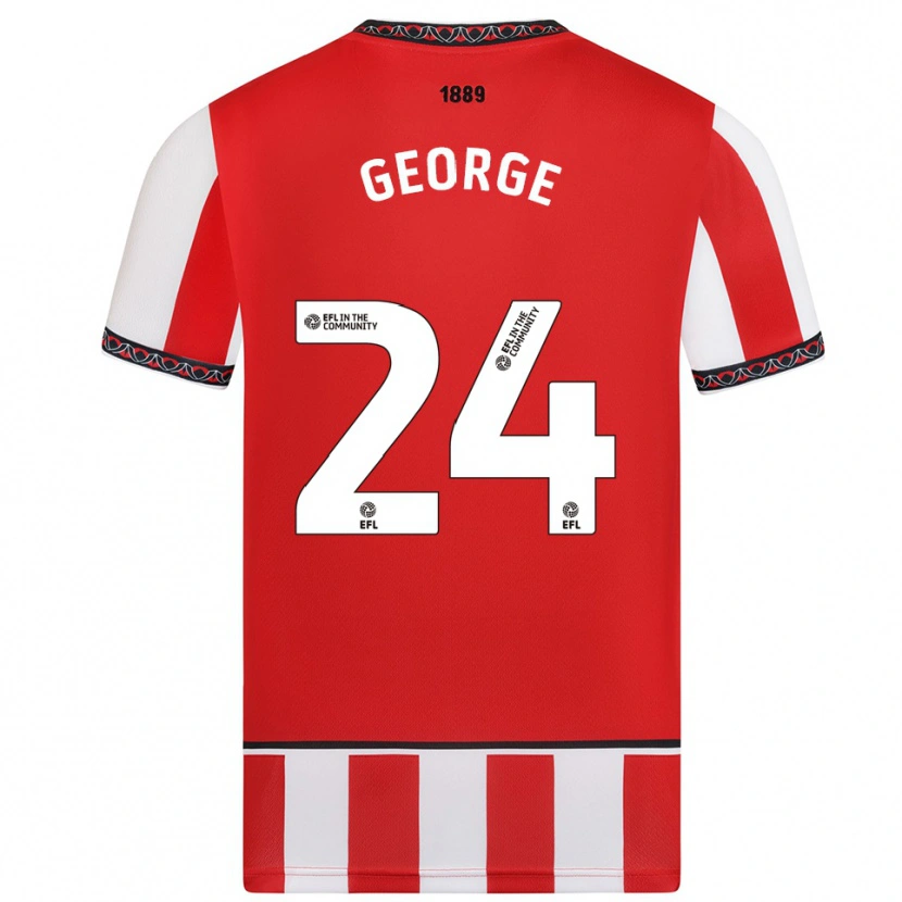 Danxen Heren Tammi George #24 Rood Wit Thuisshirt Thuistenue 2025/26 T-Shirt