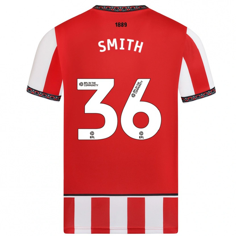 Danxen Heren Joshua Smith #36 Rood Wit Thuisshirt Thuistenue 2025/26 T-Shirt