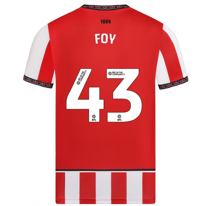 Danxen Heren Gus Foy #43 Rood Wit Thuisshirt Thuistenue 2025/26 T-Shirt