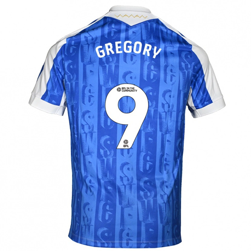 Danxen Heren Lee Gregory #9 Blauw Wit Thuisshirt Thuistenue 2025/26 T-Shirt