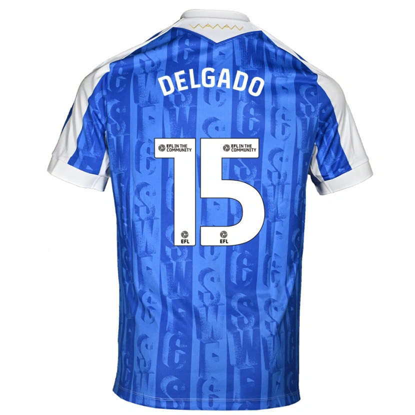 Danxen Heren Juan Delgado #15 Blauw Wit Thuisshirt Thuistenue 2025/26 T-Shirt