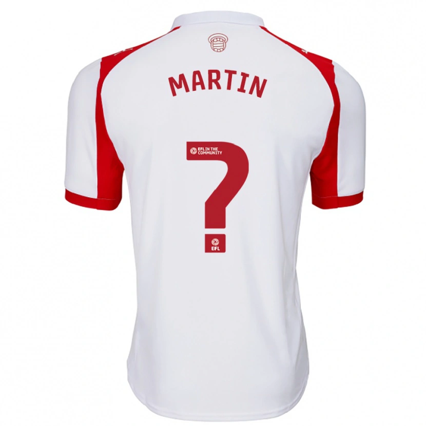 Danxen Heren James Martin #0 Wit Rood Thuisshirt Thuistenue 2025/26 T-Shirt