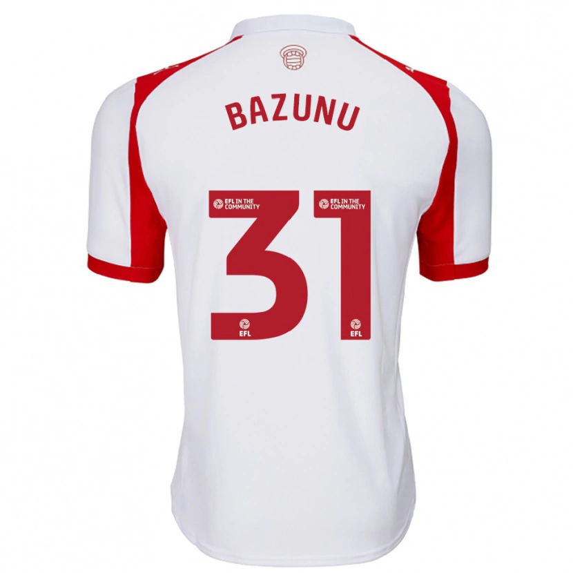 Danxen Heren Gavin Bazunu #31 Wit Rood Thuisshirt Thuistenue 2025/26 T-Shirt