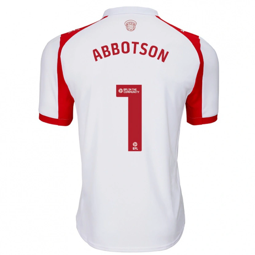 Danxen Heren Oscar Abbotson #1 Wit Rood Thuisshirt Thuistenue 2025/26 T-Shirt
