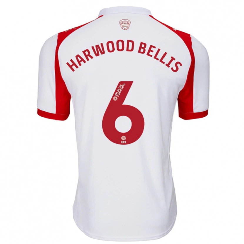 Danxen Heren Taylor Harwood-Bellis #6 Wit Rood Thuisshirt Thuistenue 2025/26 T-Shirt