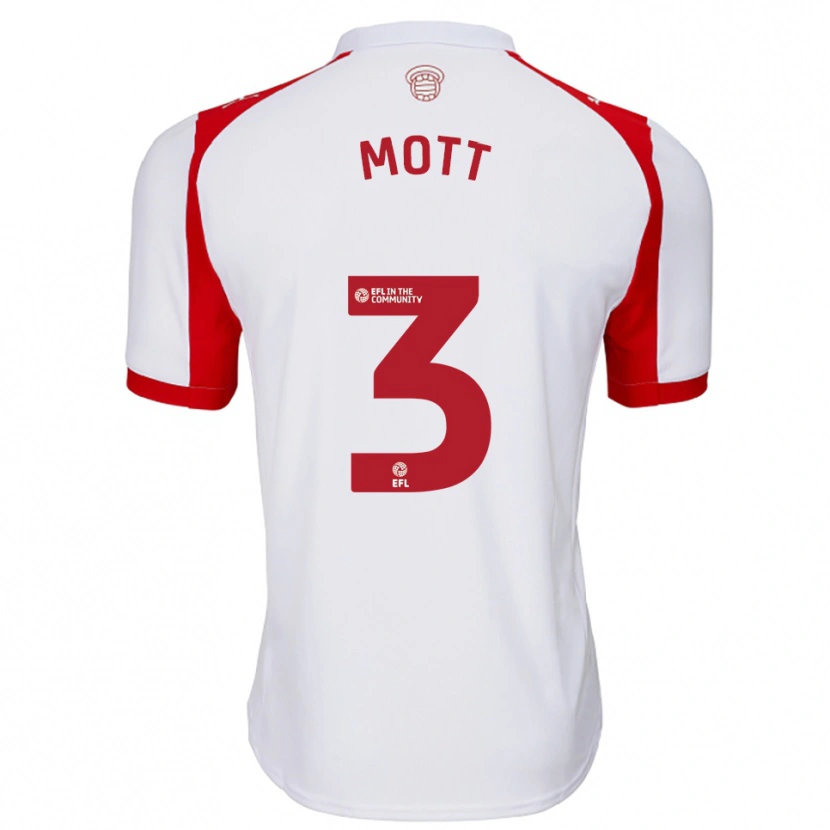Danxen Heren Millicent Mott #3 Wit Rood Thuisshirt Thuistenue 2025/26 T-Shirt
