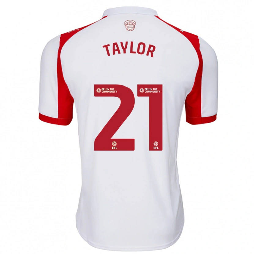 Danxen Heren Charlie Taylor #21 Wit Rood Thuisshirt Thuistenue 2025/26 T-Shirt