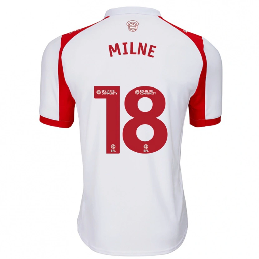 Danxen Heren Isabel Milne #18 Wit Rood Thuisshirt Thuistenue 2025/26 T-Shirt