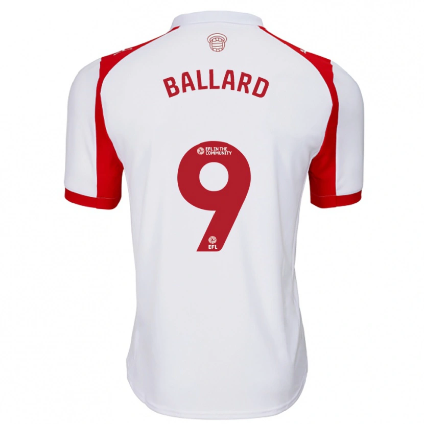 Danxen Heren Dom Ballard #9 Wit Rood Thuisshirt Thuistenue 2025/26 T-Shirt