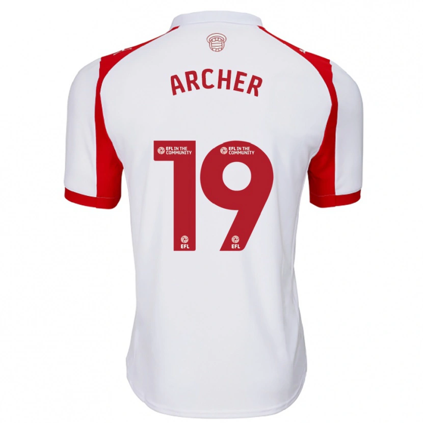 Danxen Heren Cameron Archer #19 Wit Rood Thuisshirt Thuistenue 2025/26 T-Shirt