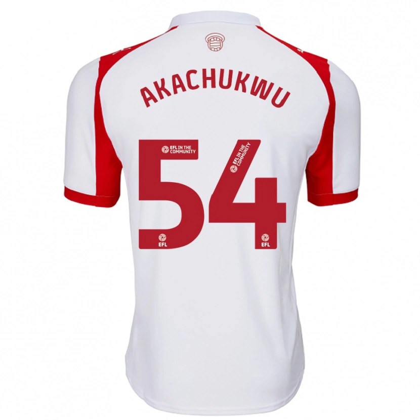 Danxen Heren Romeo Akachukwu #54 Wit Rood Thuisshirt Thuistenue 2025/26 T-Shirt