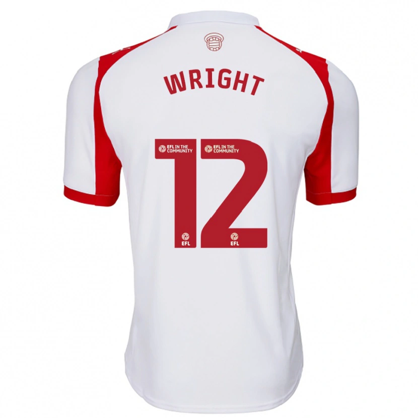 Danxen Heren Josh Wright #12 Wit Rood Thuisshirt Thuistenue 2025/26 T-Shirt