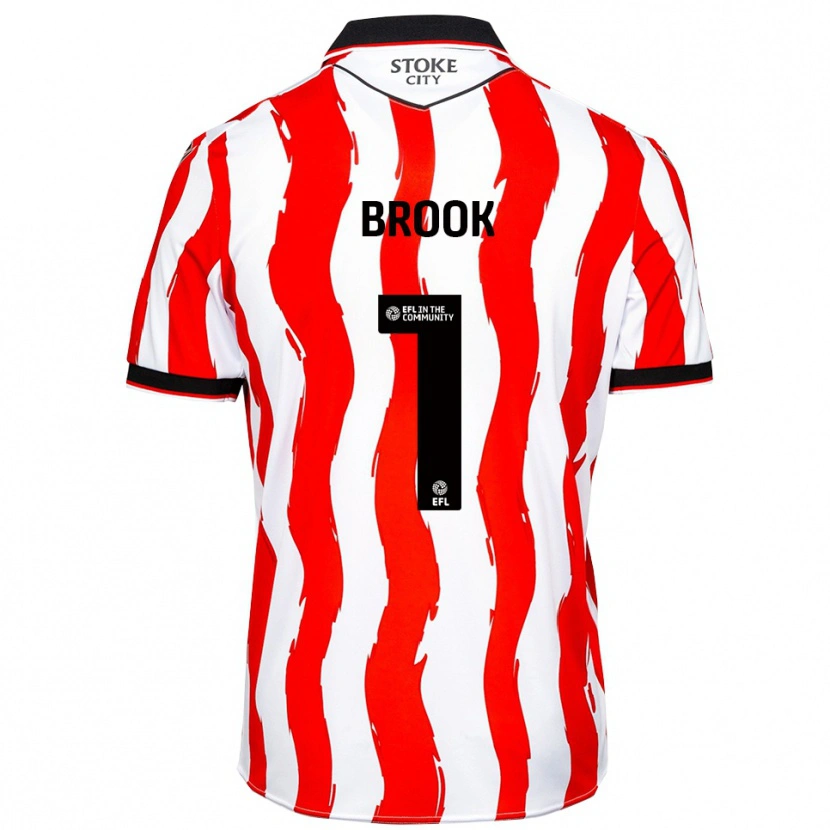 Danxen Heren Dominic Brook #1 Wit Rood Thuisshirt Thuistenue 2025/26 T-Shirt