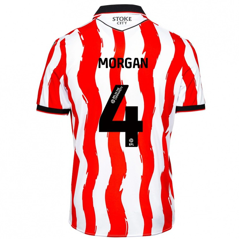 Danxen Heren Luke Badley-Morgan #4 Wit Rood Thuisshirt Thuistenue 2025/26 T-Shirt