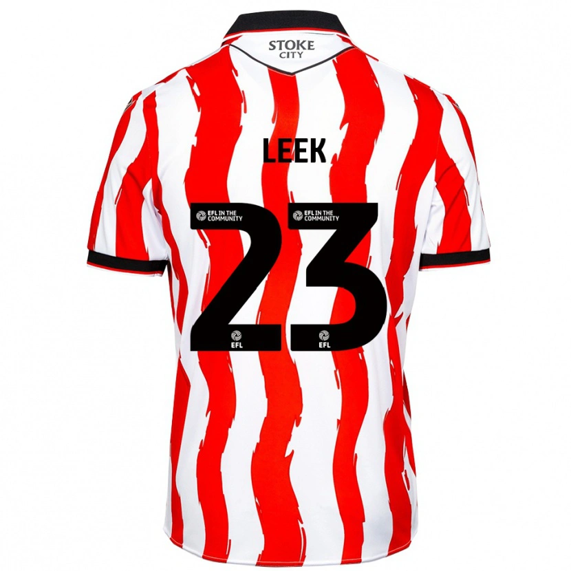 Danxen Heren Ellie Leek #23 Wit Rood Thuisshirt Thuistenue 2025/26 T-Shirt