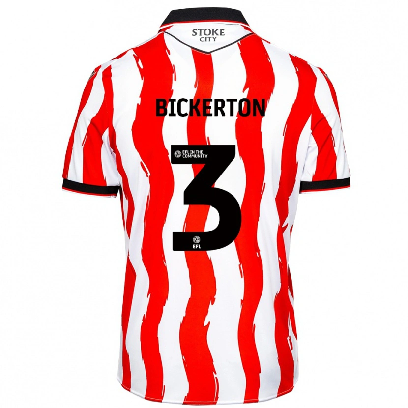 Danxen Heren Josh Bickerton #3 Wit Rood Thuisshirt Thuistenue 2025/26 T-Shirt