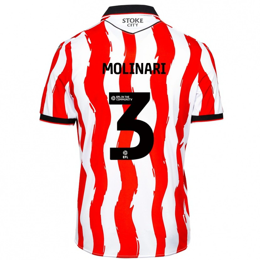 Danxen Heren Lucia Molinari #3 Wit Rood Thuisshirt Thuistenue 2025/26 T-Shirt