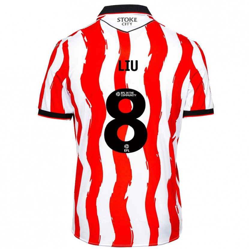 Danxen Heren Ryan Liu #8 Wit Rood Thuisshirt Thuistenue 2025/26 T-Shirt