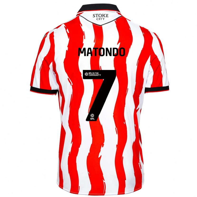 Danxen Heren Japhet Matondo #7 Wit Rood Thuisshirt Thuistenue 2025/26 T-Shirt