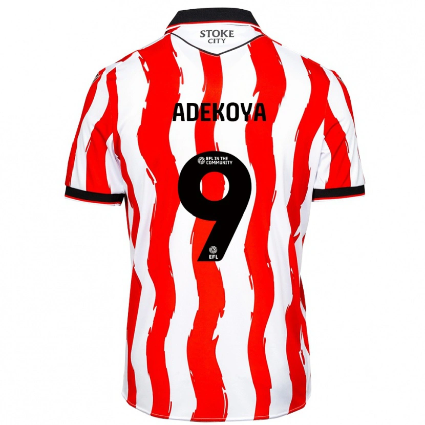 Danxen Heren Dean Adekoya #9 Wit Rood Thuisshirt Thuistenue 2025/26 T-Shirt
