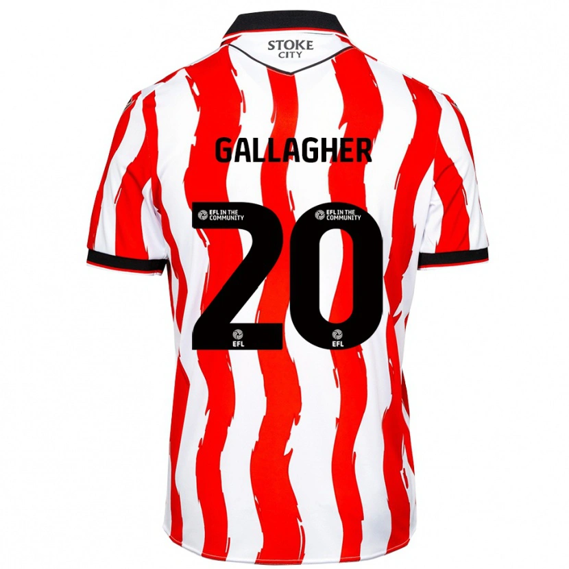 Danxen Heren Sam Gallagher #20 Wit Rood Thuisshirt Thuistenue 2025/26 T-Shirt