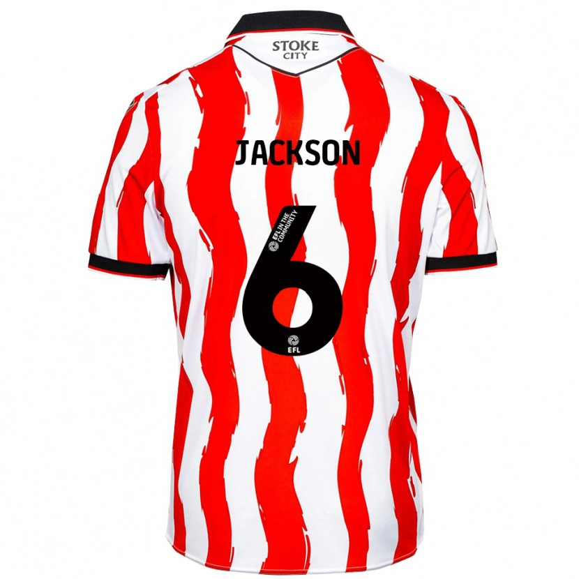 Danxen Heren Jackson Kelly #6 Wit Rood Thuisshirt Thuistenue 2025/26 T-Shirt
