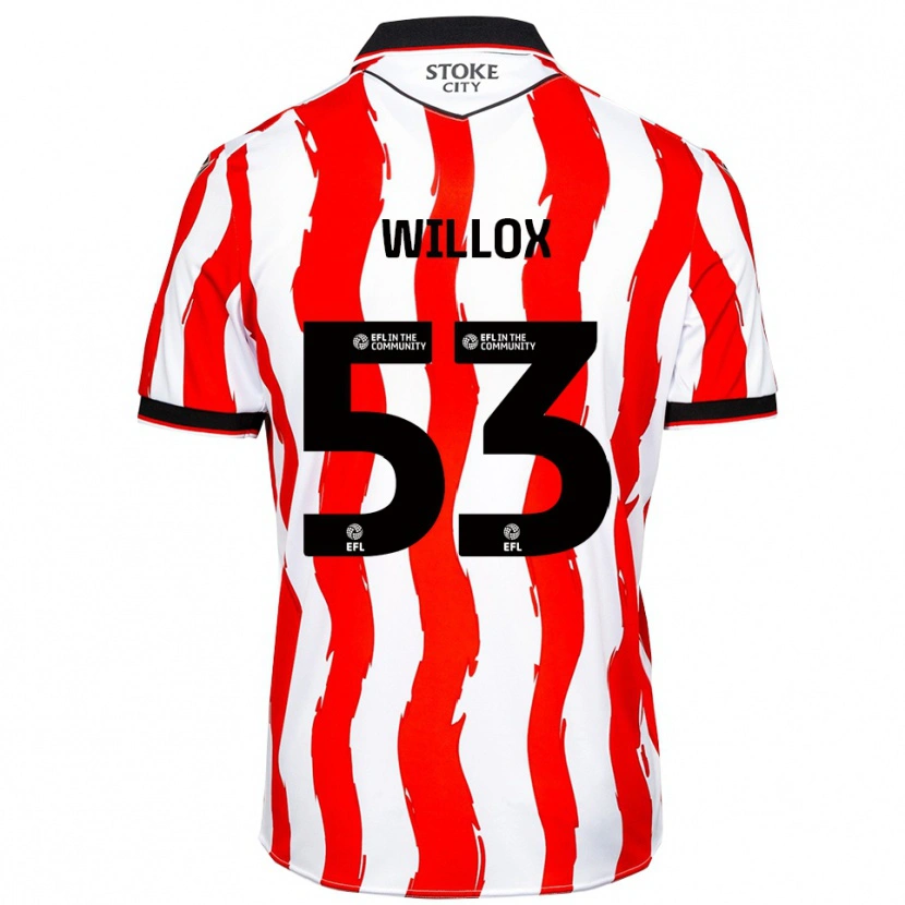 Danxen Heren Kieron Willox #53 Wit Rood Thuisshirt Thuistenue 2025/26 T-Shirt