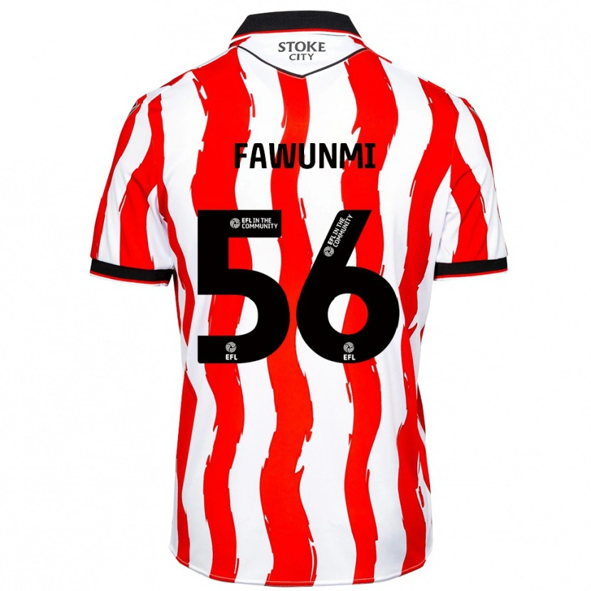 Danxen Heren Favour Fawunmi #56 Wit Rood Thuisshirt Thuistenue 2025/26 T-Shirt