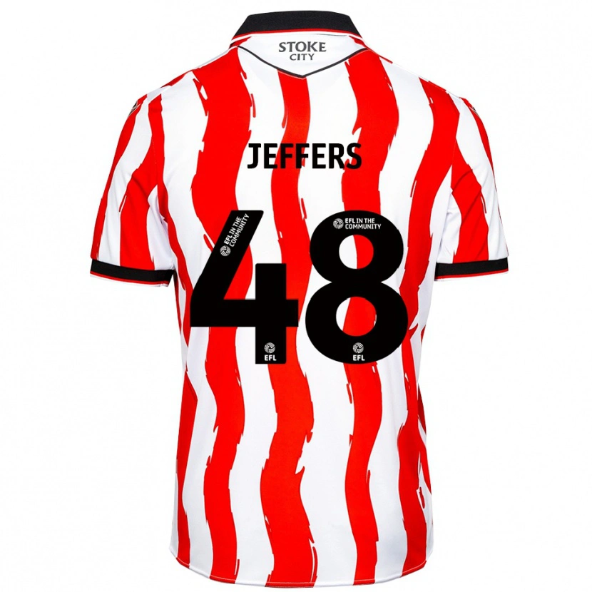 Danxen Heren Keke Jeffers #48 Wit Rood Thuisshirt Thuistenue 2025/26 T-Shirt