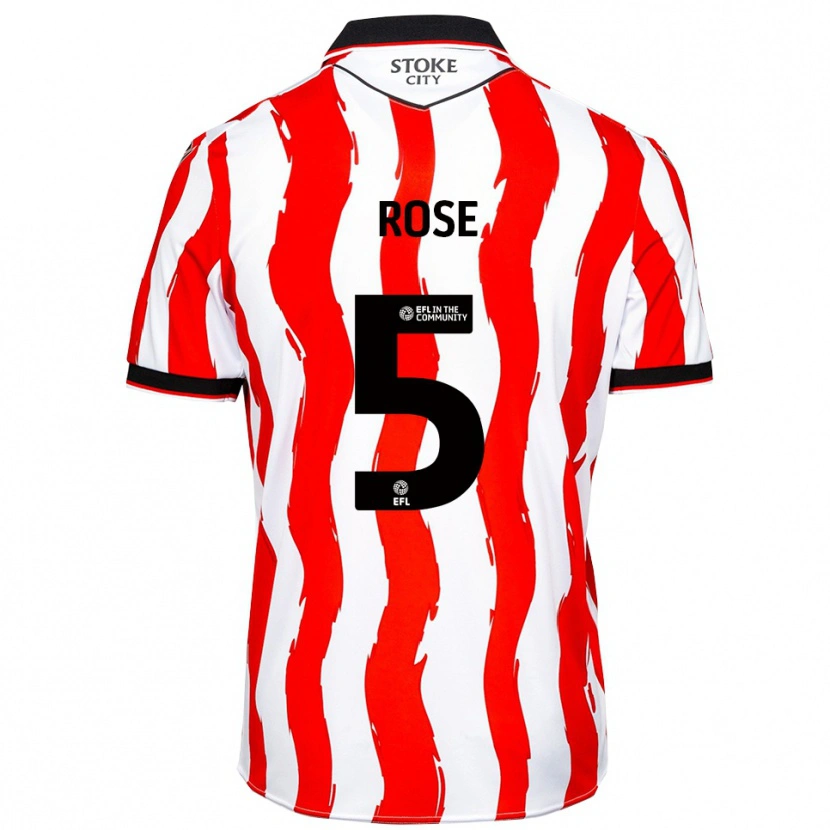 Danxen Heren Michael Rose #5 Wit Rood Thuisshirt Thuistenue 2025/26 T-Shirt