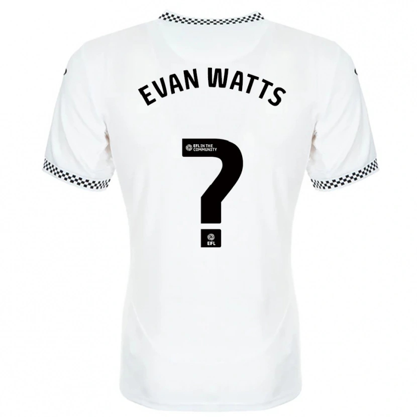 Danxen Heren Evan Watts #0 Wit Oranje Thuisshirt Thuistenue 2025/26 T-Shirt