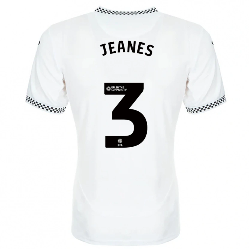 Danxen Heren Zac Jeanes #3 Wit Oranje Thuisshirt Thuistenue 2025/26 T-Shirt