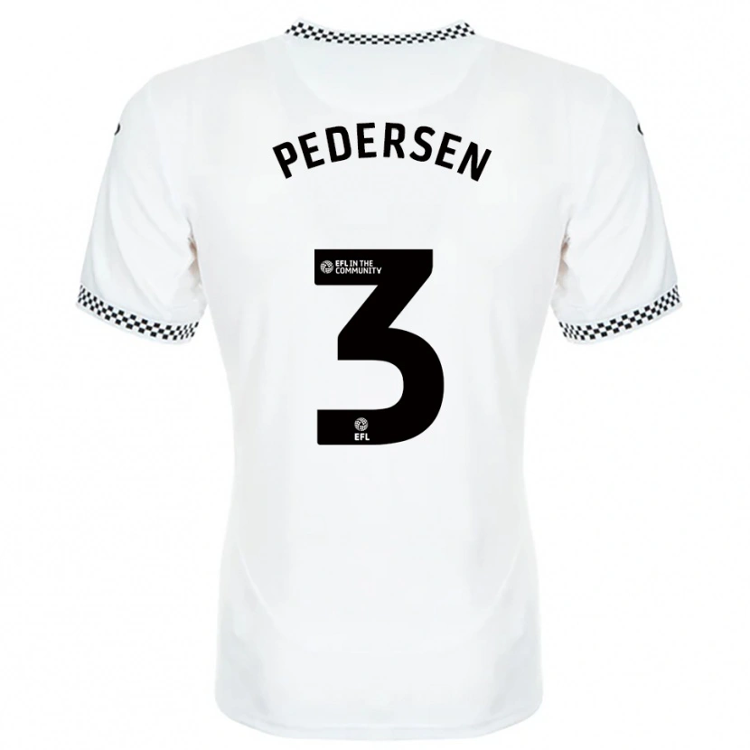 Danxen Heren Kristian Pedersen #3 Wit Oranje Thuisshirt Thuistenue 2025/26 T-Shirt